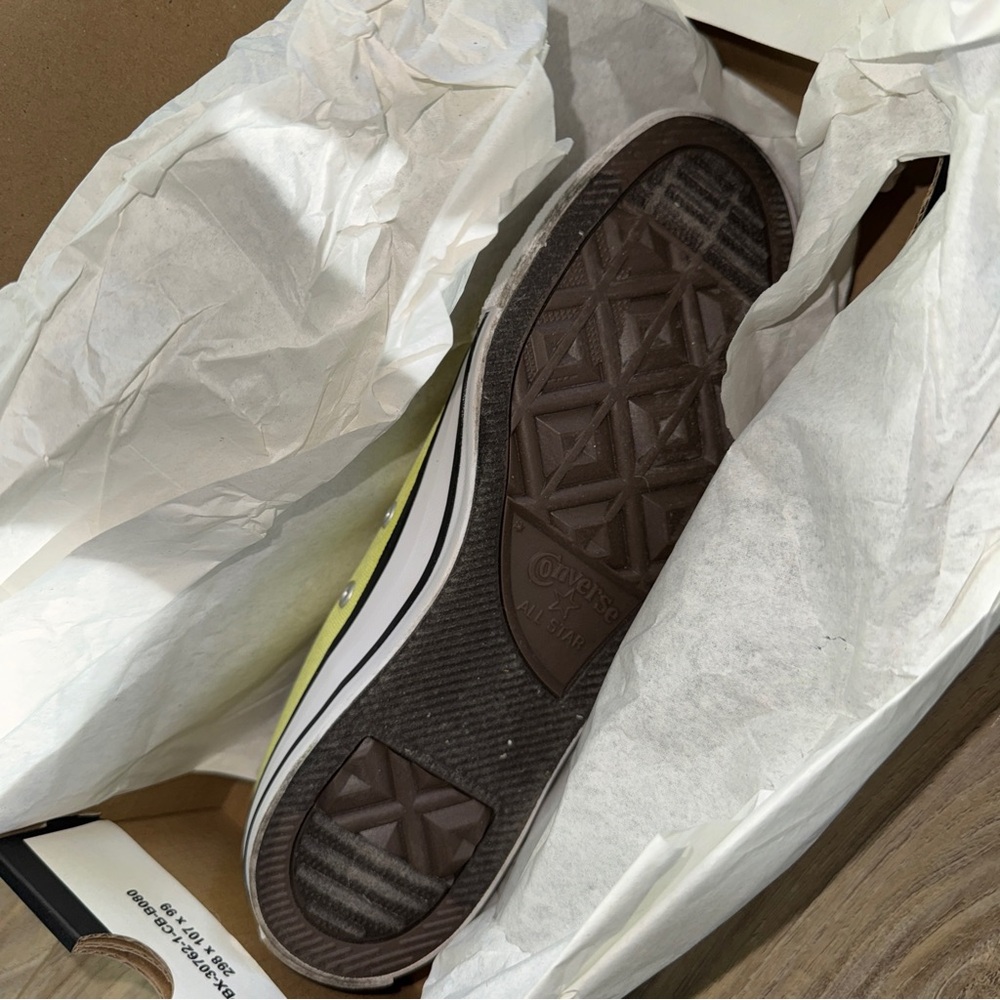 Converse Low Top Canvas Sneakers in Yellow and White - Picture 3 of 5